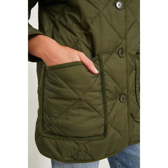 NWT Tuckernuck Olive Green Quilted Yates Jacket, Size XS - Picture 4 of 7
